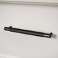 Gera Knurled Cabinet Pulls - Satin Black - 25cm