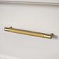 Gera Knurled Cabinet Pulls - Brushed Gold - 25cm