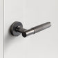 Gera Knurled Internal Door Handle - Gun Metal Grey