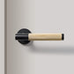 Gera Knurled Internal Door Handle - Satin Black / Gold