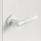 Gera Knurled Internal Door Handle - Satin White